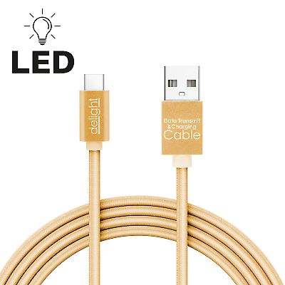 Adat+tltkbel USB A-USB C 1m LEDes Delight55442C-G