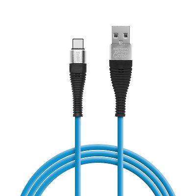 Adat+töltőkábel USB A-USB C 1m szilikonos Delight55436 Adat+töltőkábel USB A-USB C 1m szilikonos Delight55436