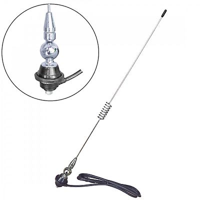 Antenna üreg (ostor) króm spirál rövid 50cm-es JBA-305 Antenna üreg (ostor) króm spirál rövid 50cm-es JBA-305
