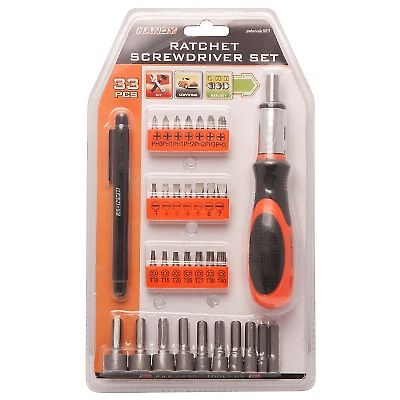 Bitfej szett 33db-os Handy Tools 10717_33 racsnis szár Bitfej szett 33db-os Handy Tools 10717_33 racsnis szár