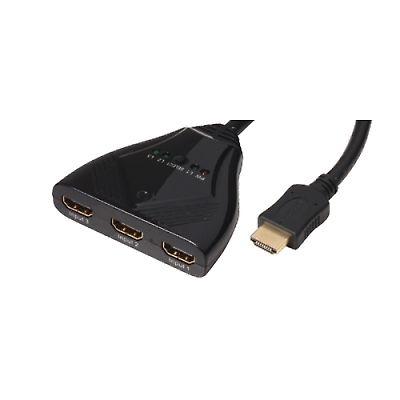 HDMI tkapcsol HDSW3 3-IN 1-OUT LED visszajelzs