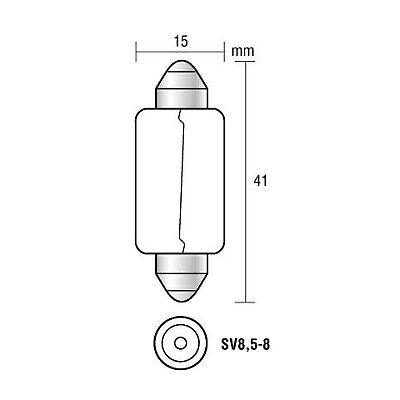 Izz 12V 10W Soffita SV8,5-41  Poli-Light king E579   @