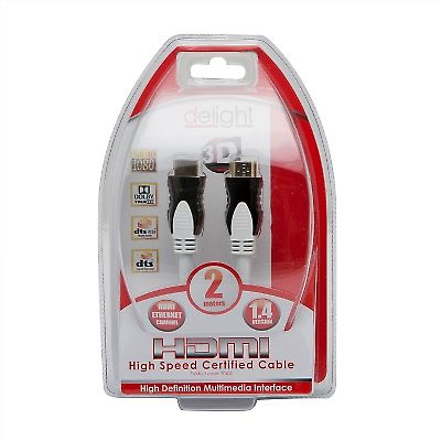 Kbel HDMI-HDMI 2m 1.4 3D 4K2K Delight20402 aranyozott@