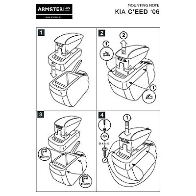 Knykl Armster komplett mini KIA CEED 2006-tl 09353