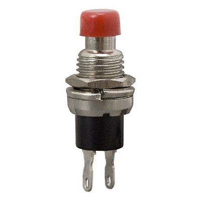 Nyomgomb mini 12V 1A piros 09080PI ON-Off