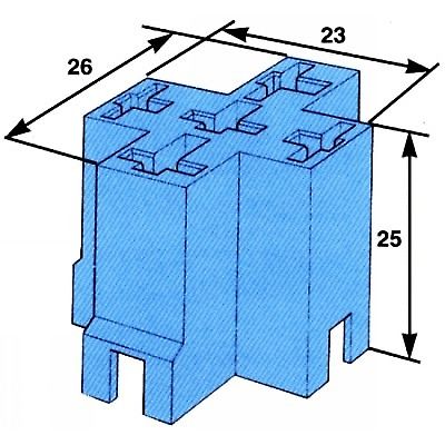 Rel csatlakoz aljzat 12.184  6,3mm