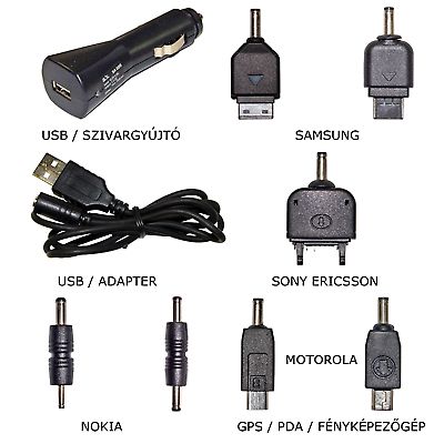 Szivargyjt csatl.12/24V USBtlt 5V1000mA+mobil SA021