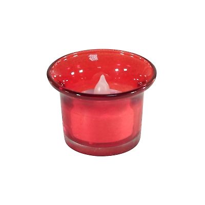 Teamcses gyertya LED-es, piros tartval CDG1/RD