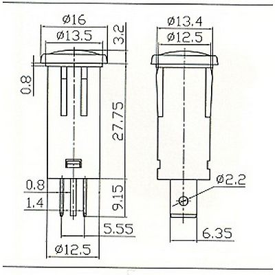 Visszajelz 12V kerek narancssrga 07921NA