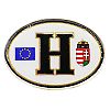 Embléma H betű
csillag+címer fehér
ovál,műgyantás
