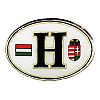Embléma H betű
zászló+címer fehér
ovál,műgyantás