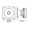 Hangszr 87x87mm 75/150W 8Ohm 33509 Dome sugrz