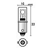 Izz 12V  BAX9S 2LED 3W Hyper SMD,Bi-Focus Lampa58460