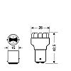 Izz 12V  BAY15d 11LED piros 1db (P21/5W) Lampa58376  @