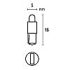 Izz 12V  vf.3mm LED zld 5db (T3) Lampa58486