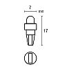 Izz 12V  vf.5mm LED fehr 5db (T5) Lampa58484