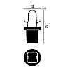 Mszerfalizz 12V LED 2db (B8,5D) fehr Lampa58494