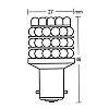 Izz 24V  BA15s 36LED fehr 1db (P21W) Lampa98300