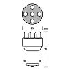 Izz 24V  BA15s  5LED fehr 1db (R5-10W) Lampa98314