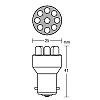 Izz 24V  BA15s  9LED fehr 1db (P21W) Lampa98313