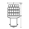 Izz 24V  BAY15d 36LED fehr 1db (P21/5W) Lampa98304