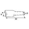 Kbelcsatlakoz szigetels 4,8mm saruhoz 05296 tltsz