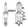 Kapcsol 2 lls LED-es lila 12V 20A 09058LI