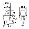 Kapcsol 2 lls vilgts 250V 6A zld 09062ZO