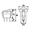 Kapcsol billen LED-es 2lls 12V 16A 09042 kk  AK14