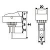 Kapcsol billen LED-es 2 lls 12V 20A 09047KE kk