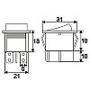 Kapcsol billen,vilgt 2 lls 16A 250V 09029PI pir.