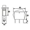 Kapcsol billen,vilgt 2ll.250V10A 9050 piros STV03