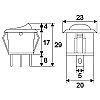 Kapcsol billen vilgt kerek 6A 250V 09085RD piros