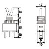 Kapcsol karos 2 lls 250V 10A 09023 fekete ON-On   @