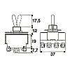 Kapcsol karos 2 lls 250V 10A 09087 ellappal