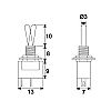 Kapcsol karos 2 lls 250V 3A 09016