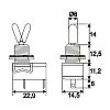 Kapcsol karos 2 lls 250V 3A 09056 ON-OFF piros    @