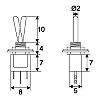 Kapcsol karos 2 lls mikro 250V 1A 09007 ON-ON