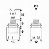 Kapcsol karos 2 lls mini 250V 3A 09043 OFF-On