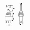 Kapcsol karos 3 lls mikro 250V 3A 09018 ON-OFF-ON