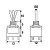 Kapcsol karos 3 lls mikro 250V 3A 09028