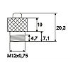 Kapcsol nyomgomb 12V 0,6A piros 09079PI fmhzas    @