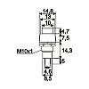 Kapcsol nyomgomb 250V 2A fekete 09068FK OFF-ON