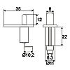 Nyomgomb 12V 20A fekete 09070 ON-Off ajtkapcsol