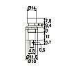 Nyomgomb 250V 1A fekete 09076FK ON-Off