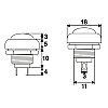 Nyomgomb 250V 1A narancssrga 09044NA OFF-On