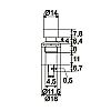 Nyomgomb 250V 1A piros 09076PI ON-Off