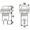 Nyomgomb 250V 1,5A piros 09039 OFF-ON                @