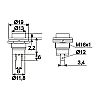 Nyomgomb 250V 2A fekete 09065FK OFF-On