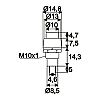 Nyomgomb 250V 2A fekete  09067FK SP12/FK